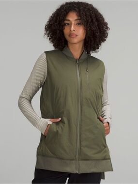 lululemon athletica Insultaed Bomber Vest Zip-Front Women's Vest Green